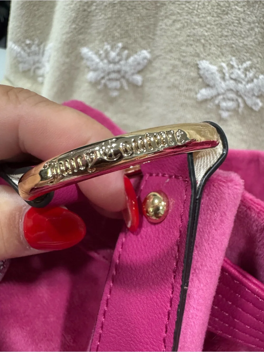 Juicy couture, hot Pink  Studded Tote Bag..NWT